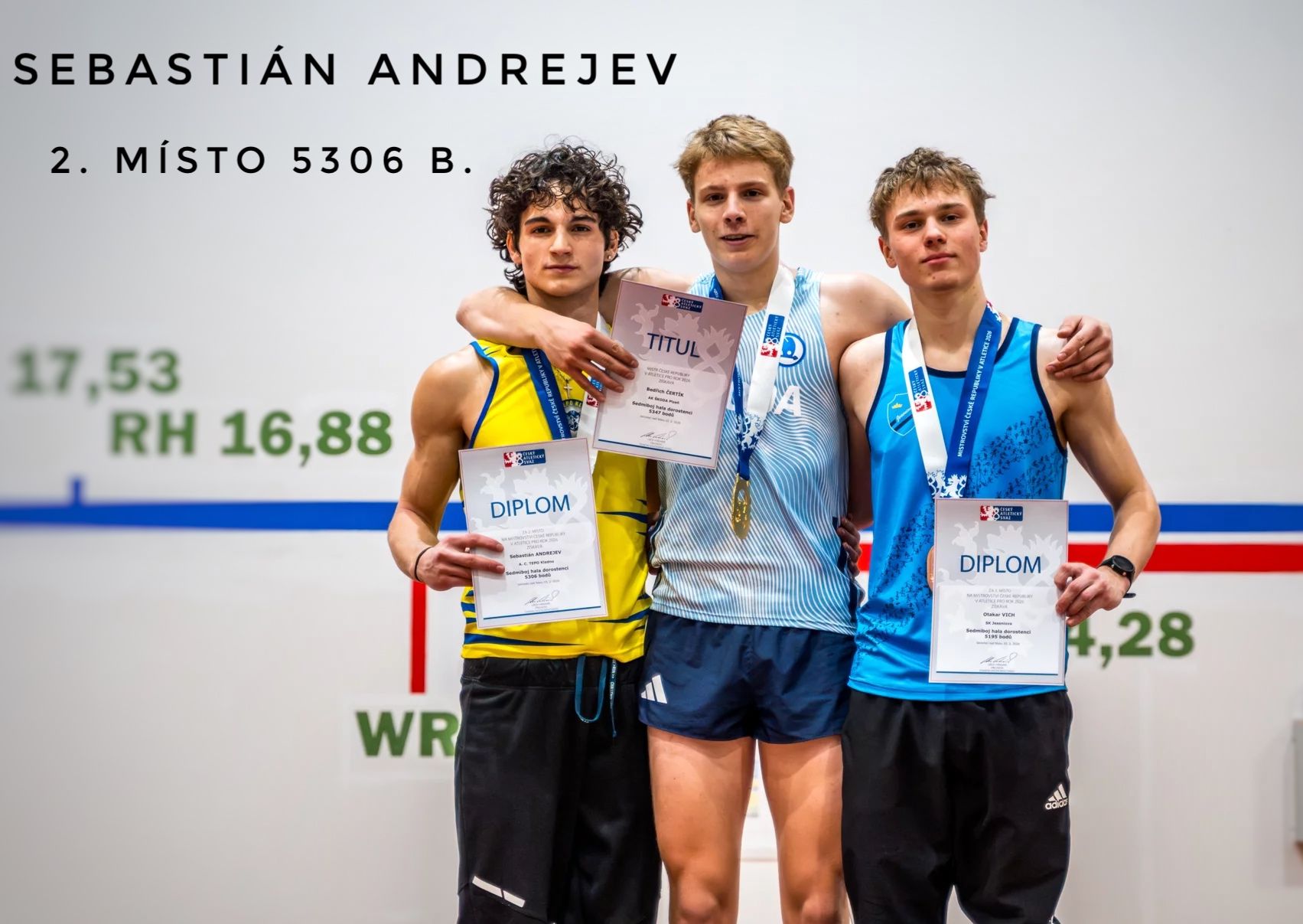 Sebastián Andrejev zazářil na MČR ve vícebojích