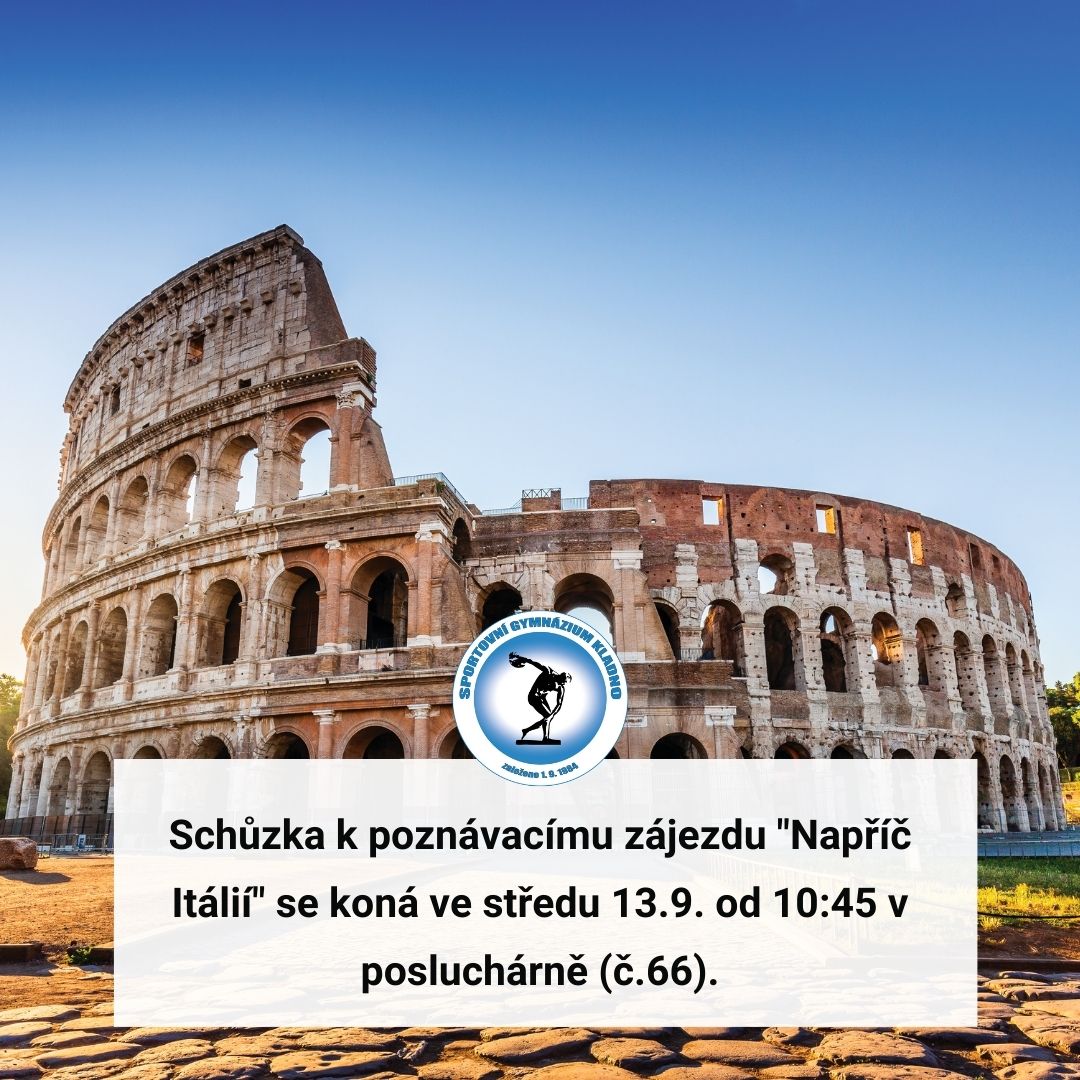 Schůzka k poznávacímu zájezdu „Napříč Itálií“