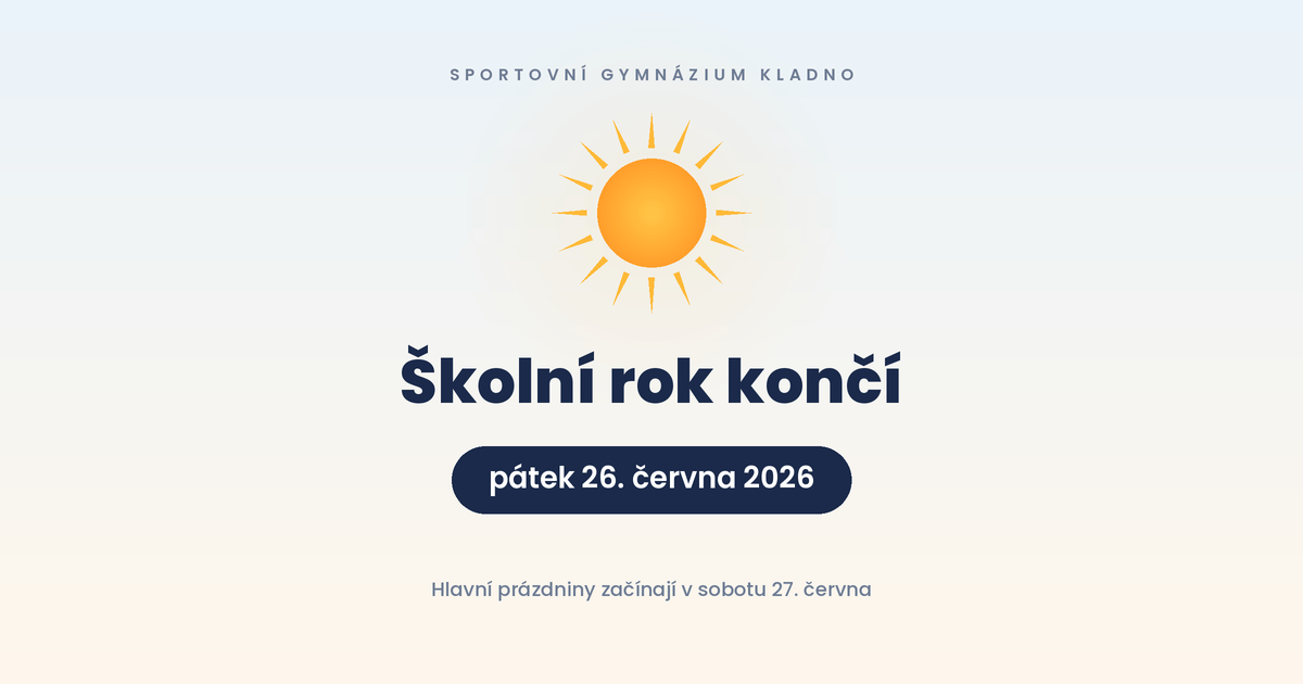 Školní rok 2025/2026 končí v pátek 26. června