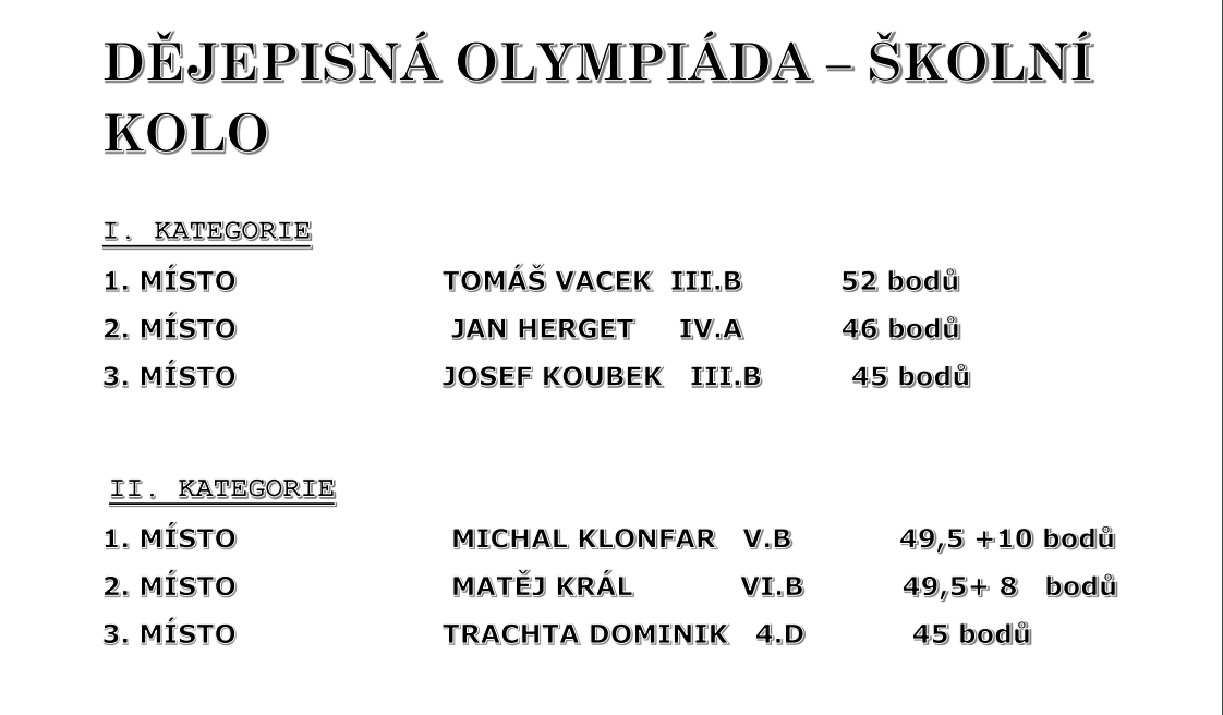 DĚJEPISNÁ OLYMPIÁDA