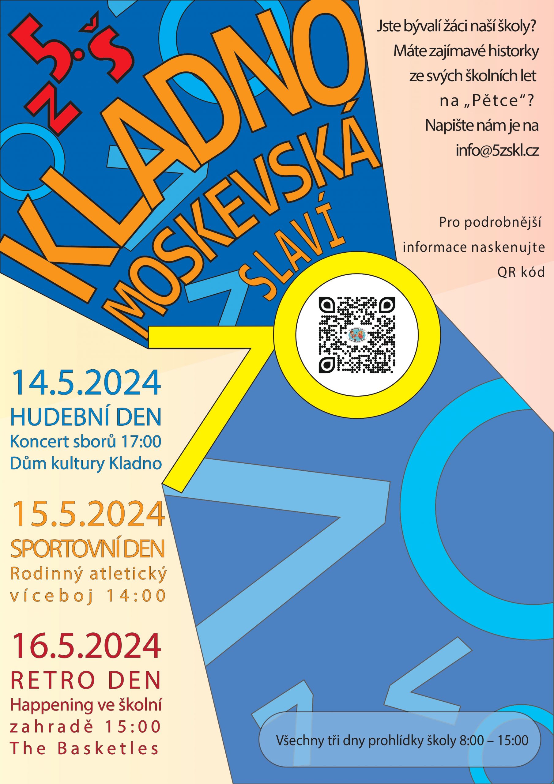 Pozvánka na oslavu 70. let 5. ZŠ Kladno