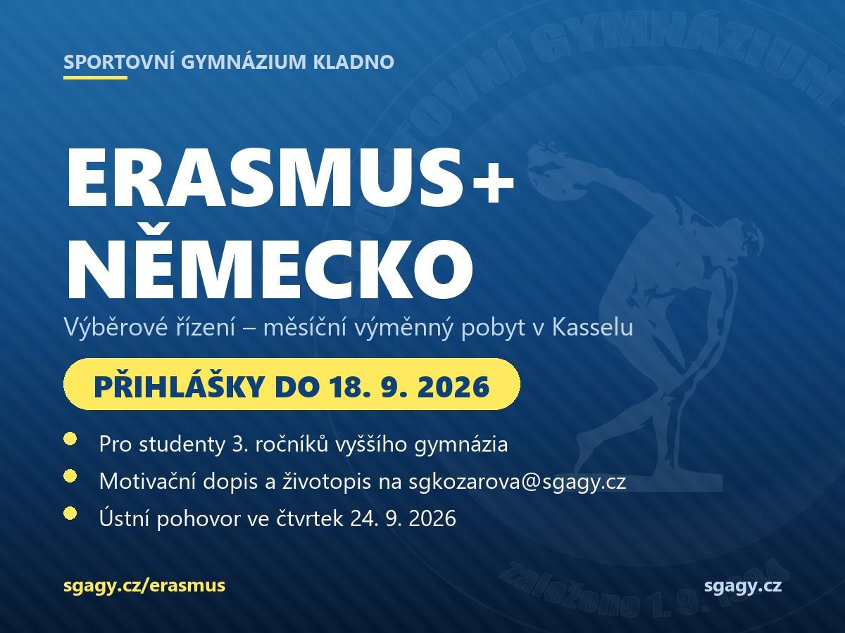 Výběrové řízení v rámci programu Erasmus+ do Německa